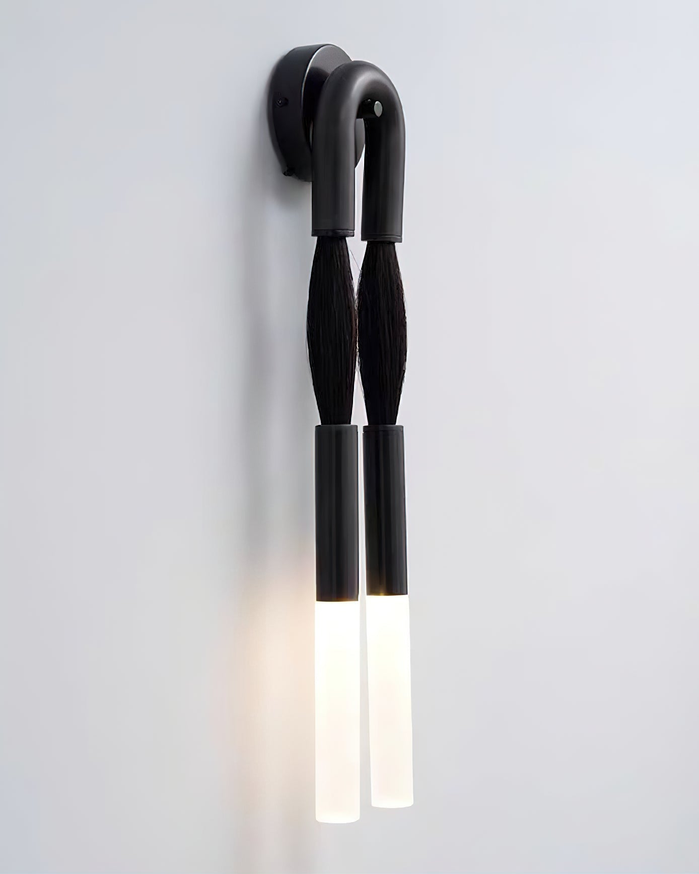 Modern Horsehair Tassel Wall Lamp with G9 LED Sconce and Elegant Glass Shade