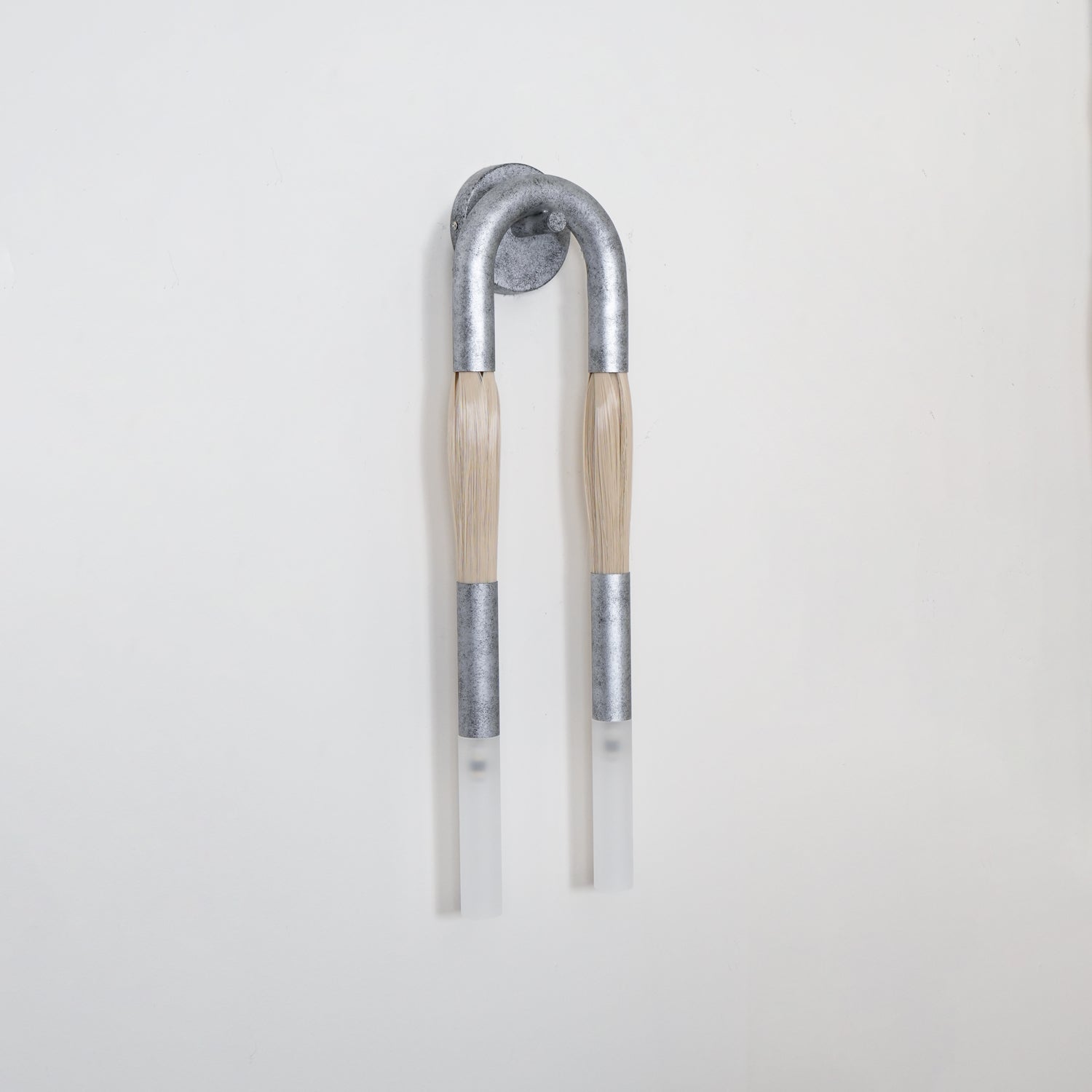 Modern Horsehair Tassel Wall Lamp with G9 LED Sconce and Elegant Glass Shade