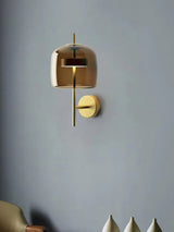 Modern Hourglass Glass Wall Sconce LED Indoor Lighting Fixture with Metal Frame