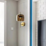 Modern Hourglass Glass Wall Sconce LED Indoor Lighting Fixture with Metal Frame