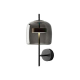 Modern Hourglass Glass Wall Sconce LED Indoor Lighting Fixture with Metal Frame
