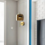 Modern Hourglass Glass Wall Sconce LED Indoor Lighting Fixture with Metal Frame