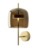 Modern Hourglass Glass Wall Sconce LED Indoor Lighting Fixture with Metal Frame