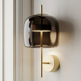 Modern Hourglass Glass Wall Sconce LED Indoor Lighting Fixture with Metal Frame