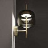 Modern Hourglass Glass Wall Sconce LED Indoor Lighting Fixture with Metal Frame