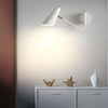 Modern Hoxton Swing Arm Wall Sconce with Conical Shade and Adjustable Iron Lamp Arm