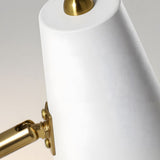 Modern Hoxton Swing Arm Wall Sconce with Conical Shade and Adjustable Iron Lamp Arm