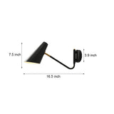 Modern Hoxton Swing Arm Wall Sconce with Conical Shade and Adjustable Iron Lamp Arm