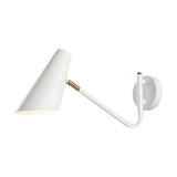 Modern Hoxton Swing Arm Wall Sconce with Conical Shade and Adjustable Iron Lamp Arm