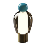 Modern Humanoid Profile Glass Table Lamp Rechargeable Battery Operated LED Dimmable Desk Light