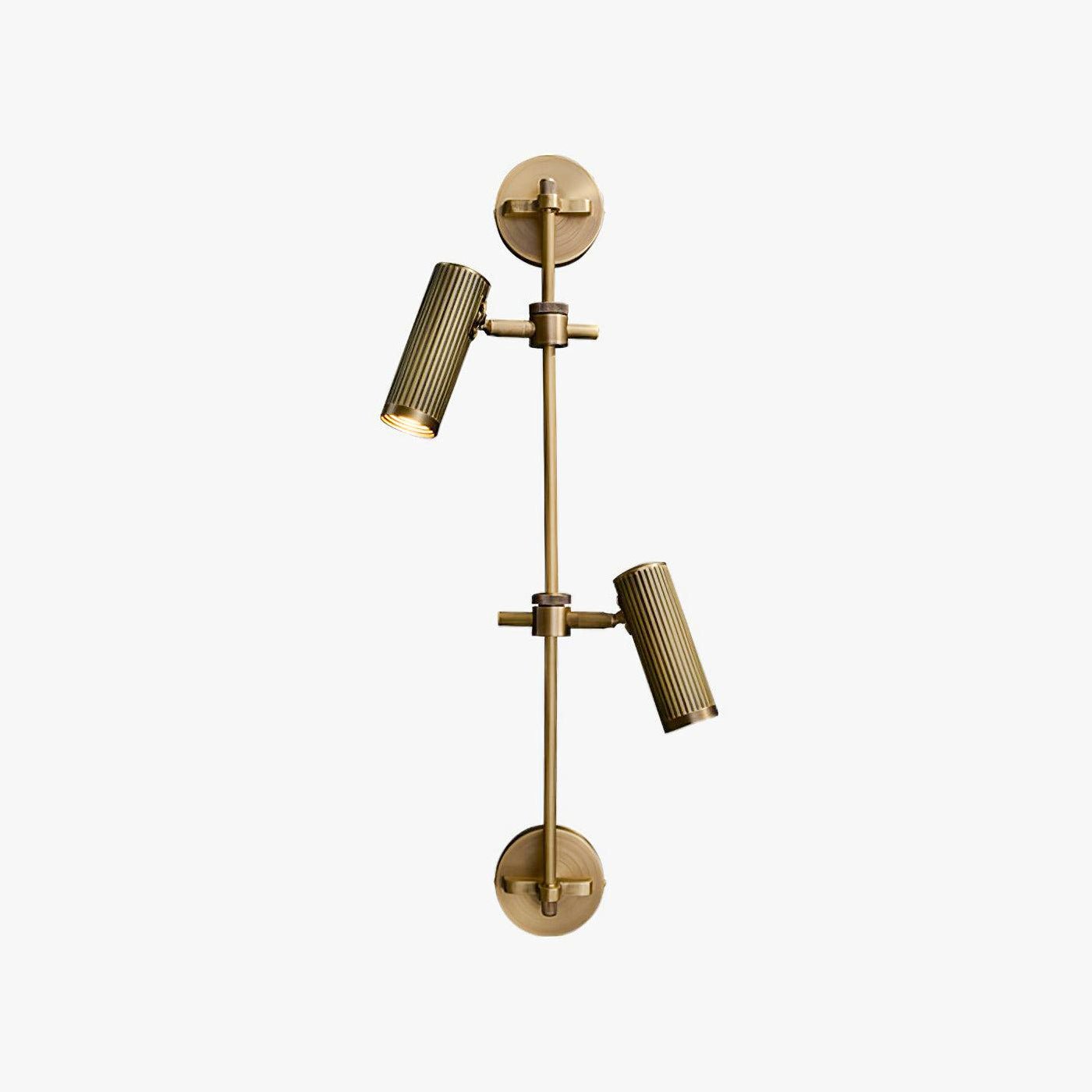 Modern Industrial Adjustable Brass Spot Rail Wall Light Bronze Finish Sconce