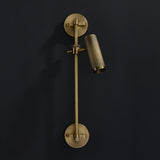 Modern Industrial Adjustable Brass Spot Rail Wall Light Bronze Finish Sconce
