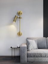 Modern Industrial Adjustable Brass Spot Rail Wall Light Bronze Finish Sconce