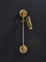 Modern Industrial Adjustable Brass Spot Rail Wall Light Bronze Finish Sconce