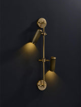 Modern Industrial Adjustable Brass Spot Rail Wall Light Bronze Finish Sconce