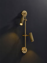 Modern Industrial Adjustable Brass Spot Rail Wall Light Bronze Finish Sconce