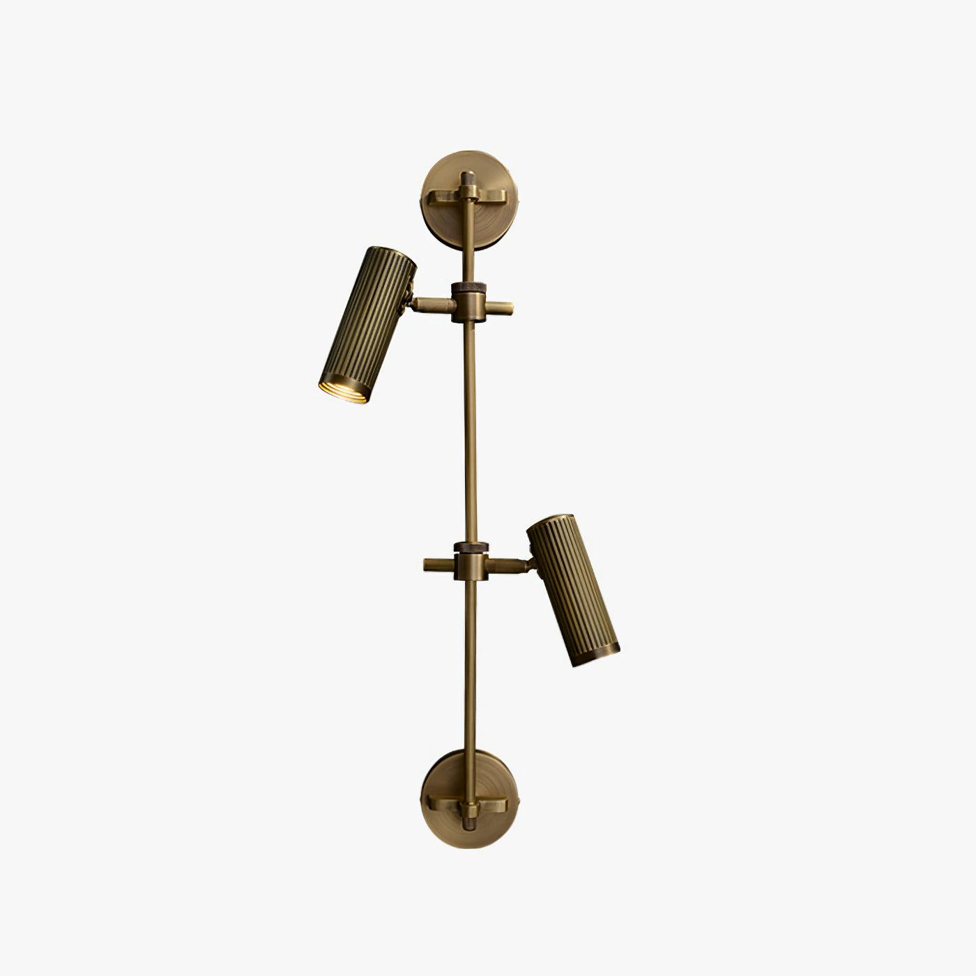 Modern Industrial Adjustable Brass Spot Rail Wall Light Bronze Finish Sconce