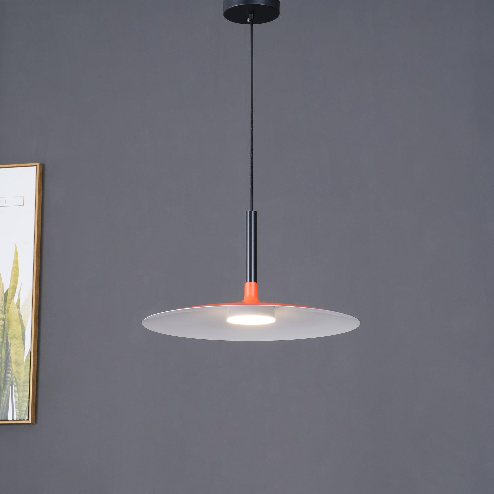 Modern Industrial Aluminum Pendant Light with Focused LED Illumination for Indoor Spaces