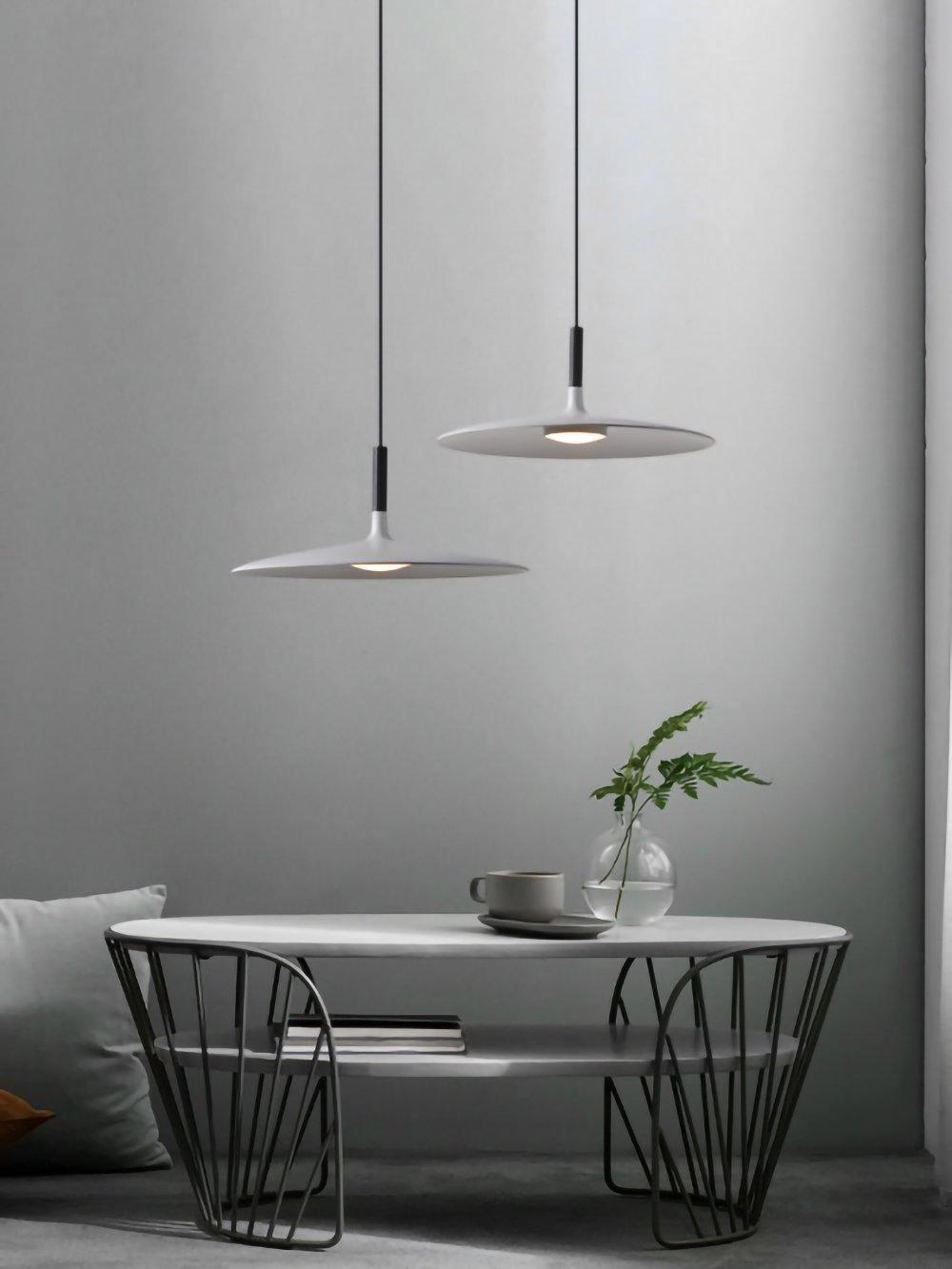 Modern Industrial Aluminum Pendant Light with Focused LED Illumination for Indoor Spaces