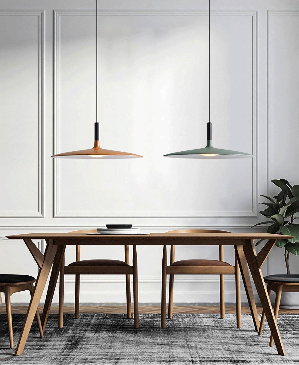 Modern Industrial Aluminum Pendant Light with Focused LED Illumination for Indoor Spaces
