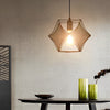 Modern Industrial Black Iron Mesh Geometric Pendant Light Fixture for Kitchen and Dining Room