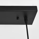 Modern Industrial Black Iron Rectangular Chandelier for Dining Room and Kitchen Island