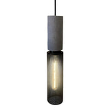 Modern Industrial Concrete and Black Metal Mesh Pendant Light E27 Cage Chandelier Ceiling Lamp