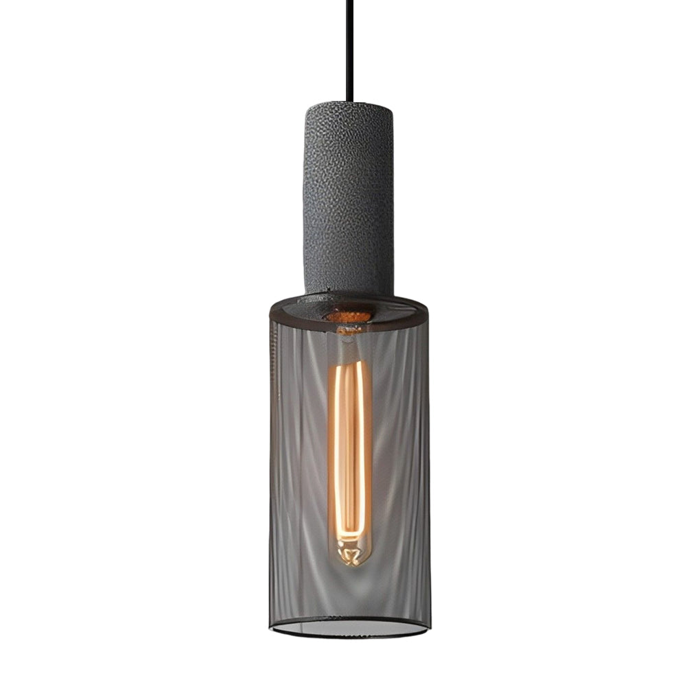 Modern Industrial Concrete and Black Metal Mesh Pendant Light E27 Cage Chandelier Ceiling Lamp