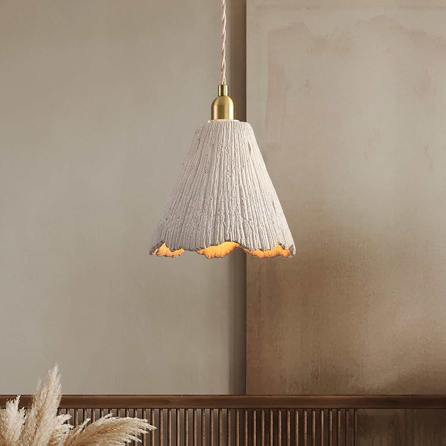 Modern Industrial Concrete Pendant Light Minimalist Microcement Hanging Lamp for Dining Room