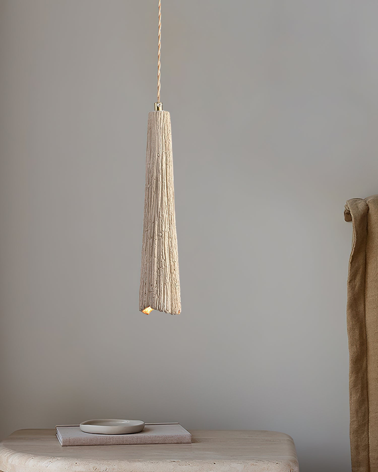 Modern Industrial Concrete Pendant Light Minimalist Microcement Hanging Lamp for Dining Room