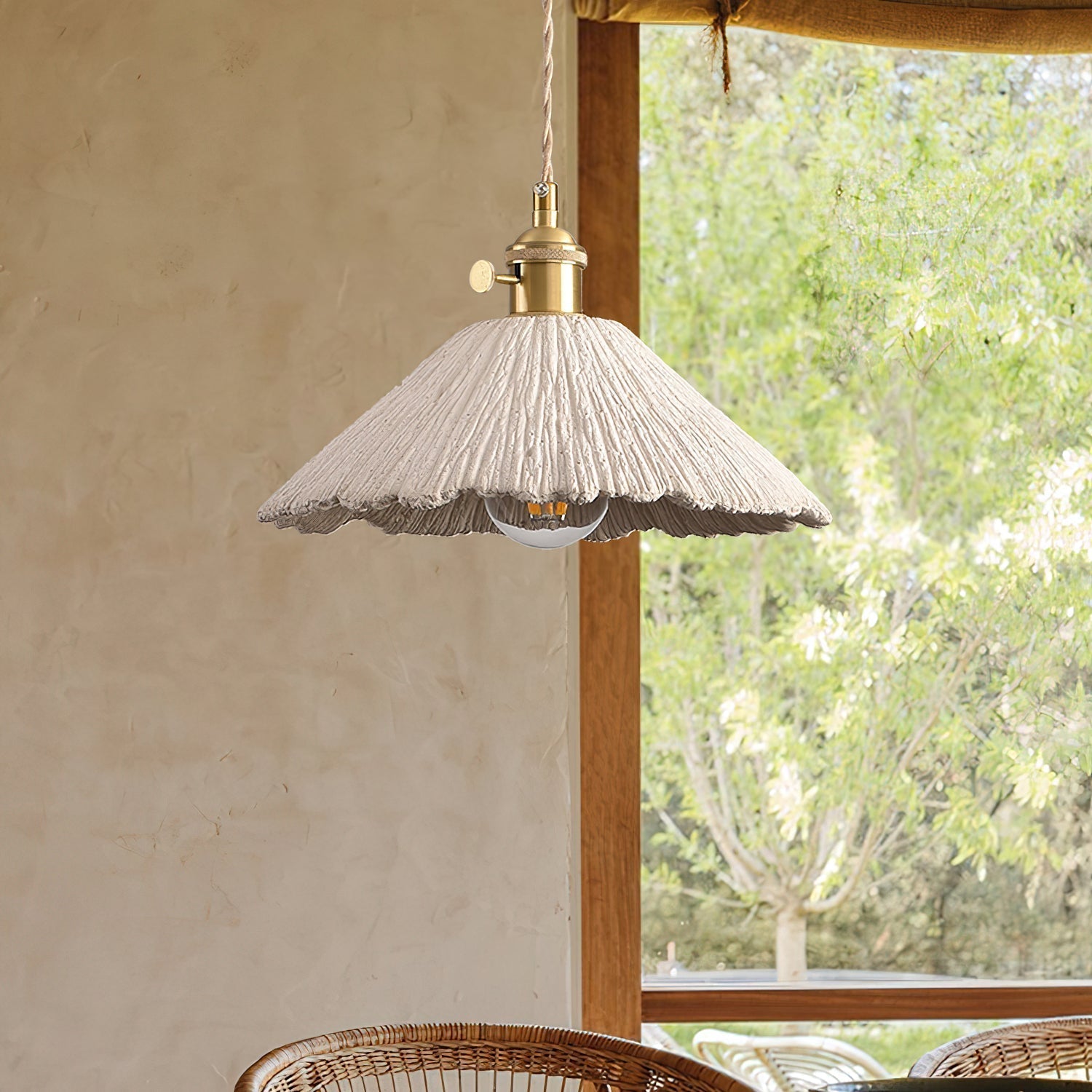 Modern Industrial Concrete Pendant Light Minimalist Microcement Hanging Lamp for Dining Room