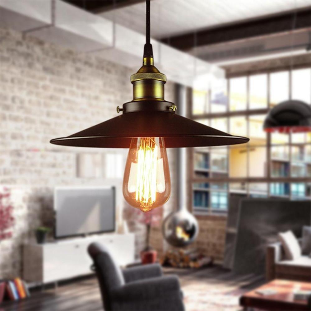 Modern Industrial Cone Metal Pendant Light Adjustable Hanging Ceiling Lamp for Kitchen and Dining Room