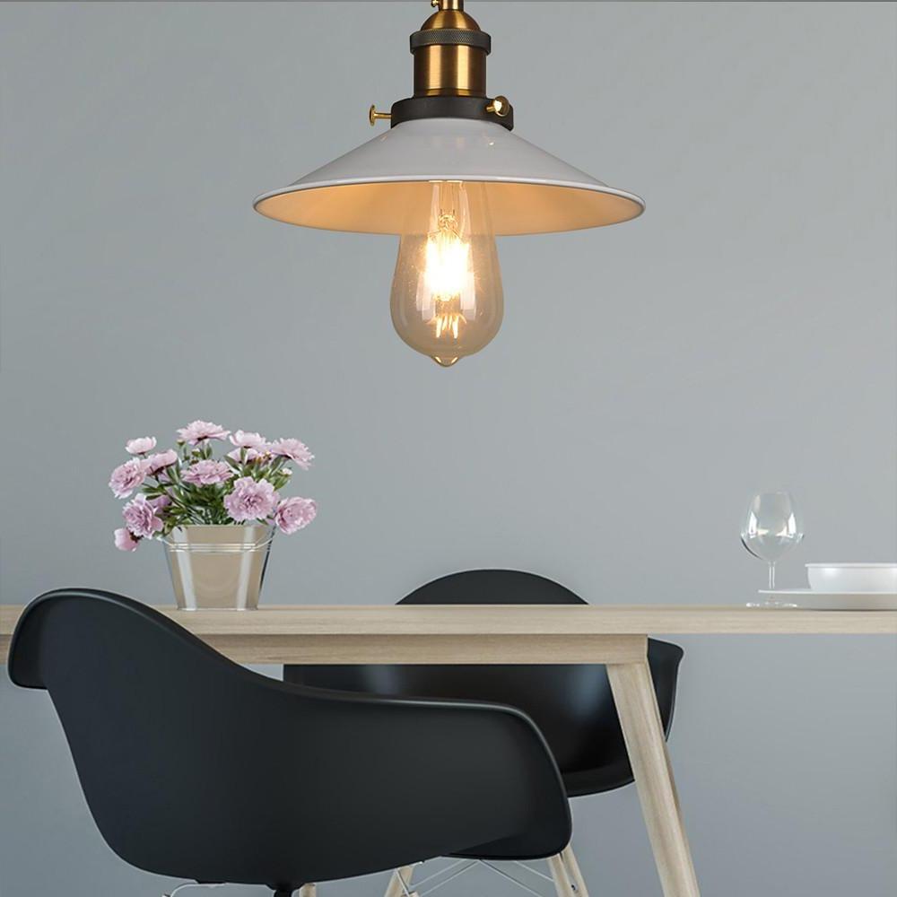 Modern Industrial Cone Metal Pendant Light Adjustable Hanging Ceiling Lamp for Kitchen and Dining Room
