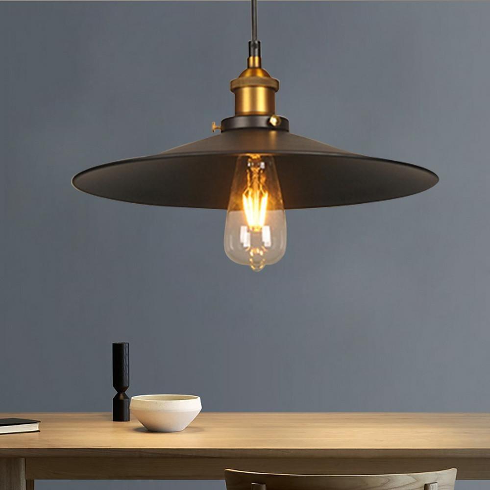 Modern Industrial Cone Metal Pendant Light Adjustable Hanging Ceiling Lamp for Kitchen and Dining Room