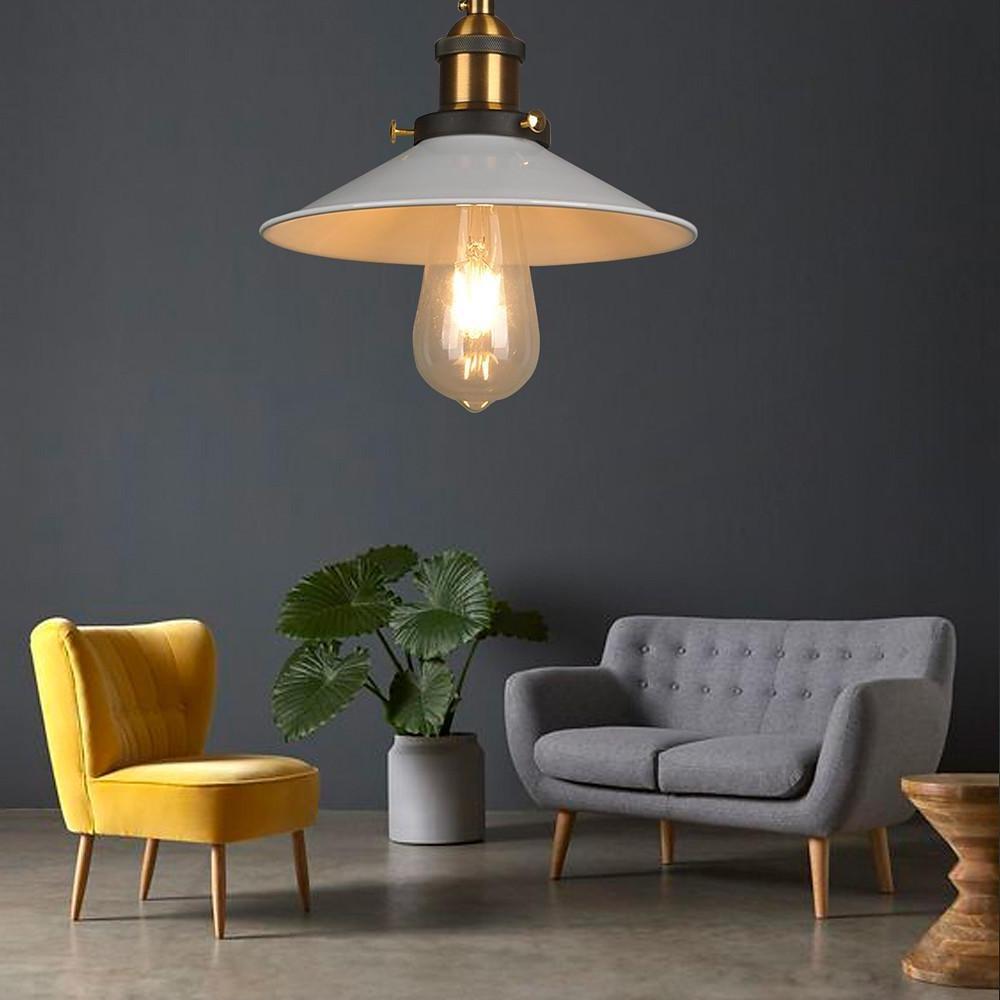 Modern Industrial Cone Metal Pendant Light Adjustable Hanging Ceiling Lamp for Kitchen and Dining Room