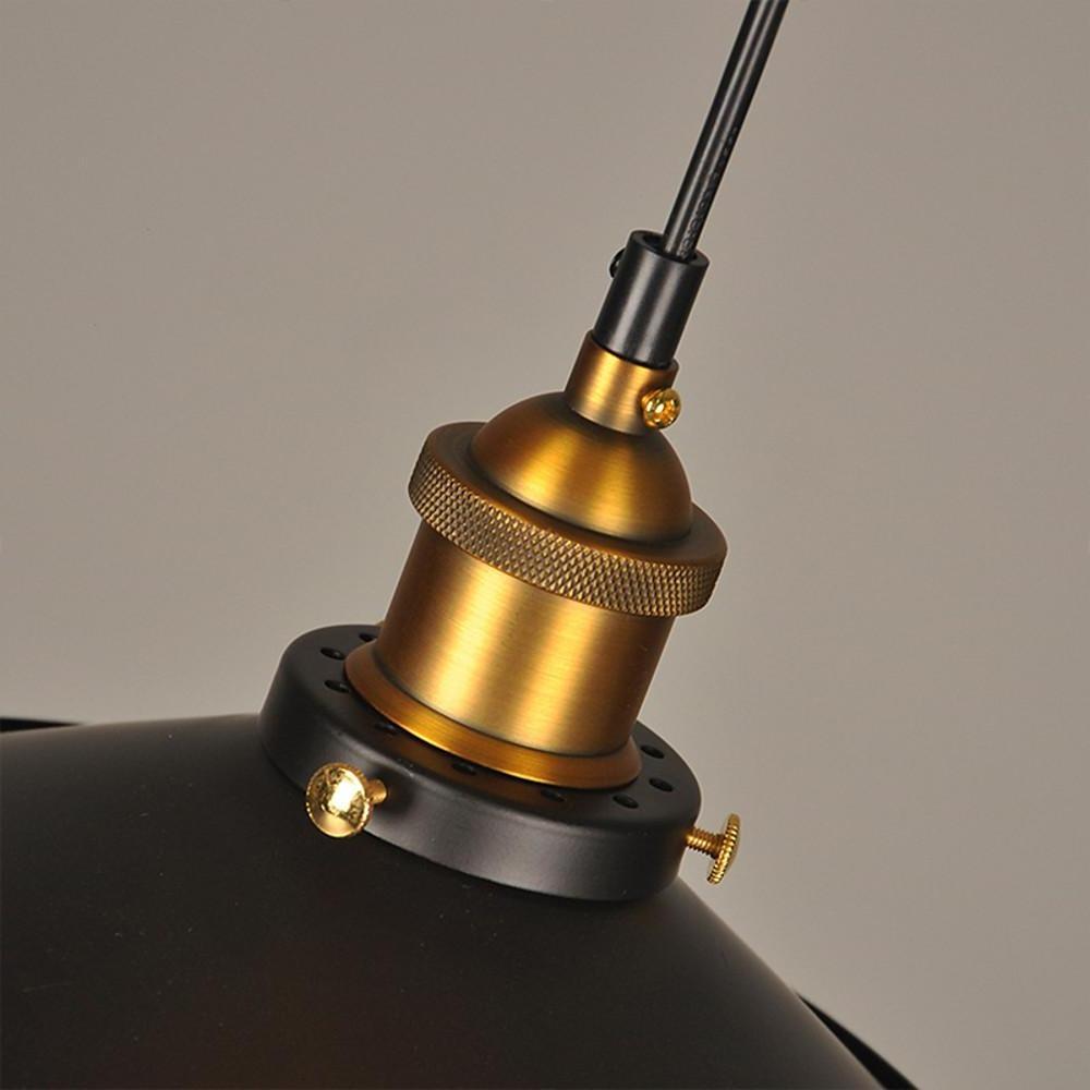 Modern Industrial Cone Metal Pendant Light Adjustable Hanging Ceiling Lamp for Kitchen and Dining Room