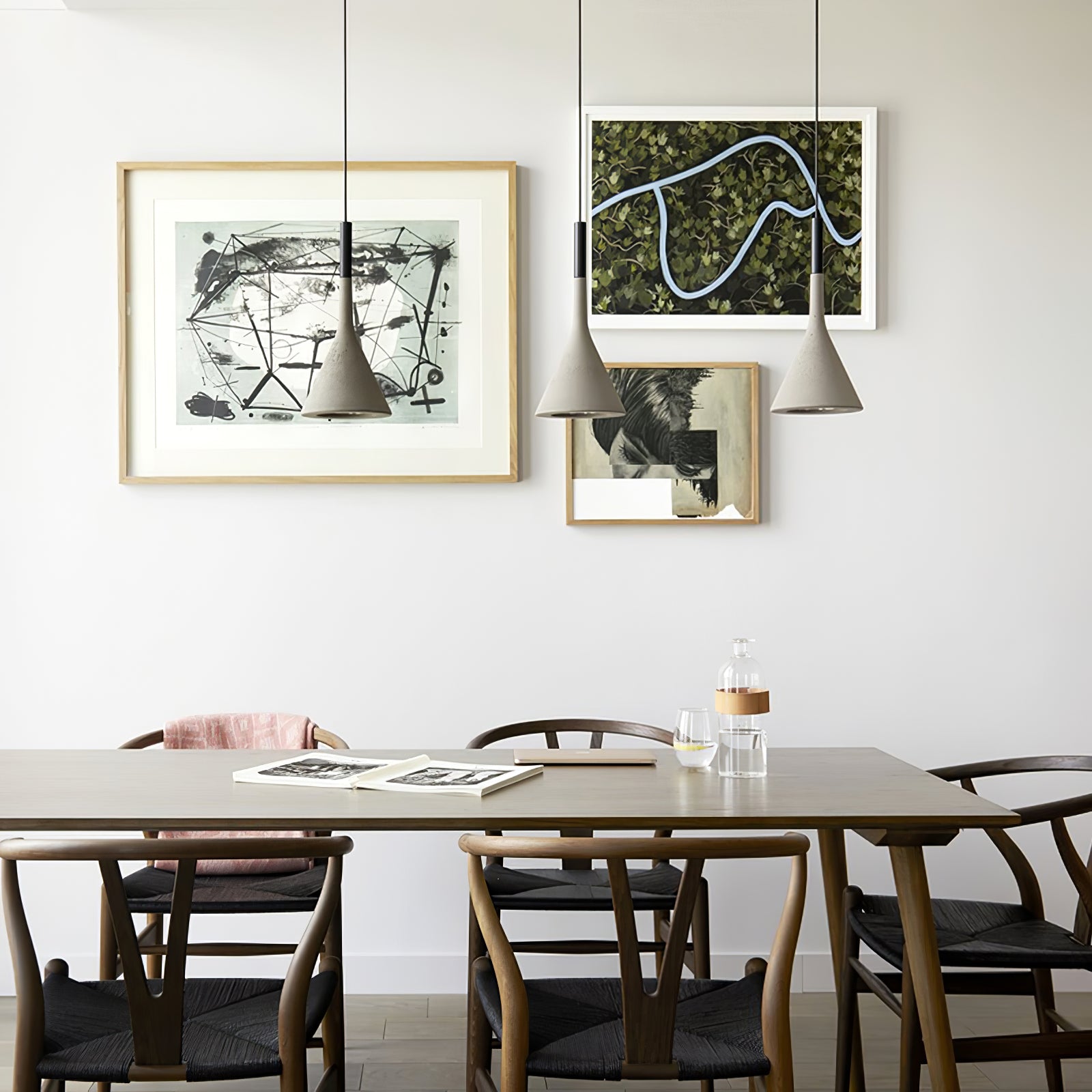 Modern Industrial Conical Concrete Pendant Light Minimalist Cement Drop Lamp for Kitchen and Dining