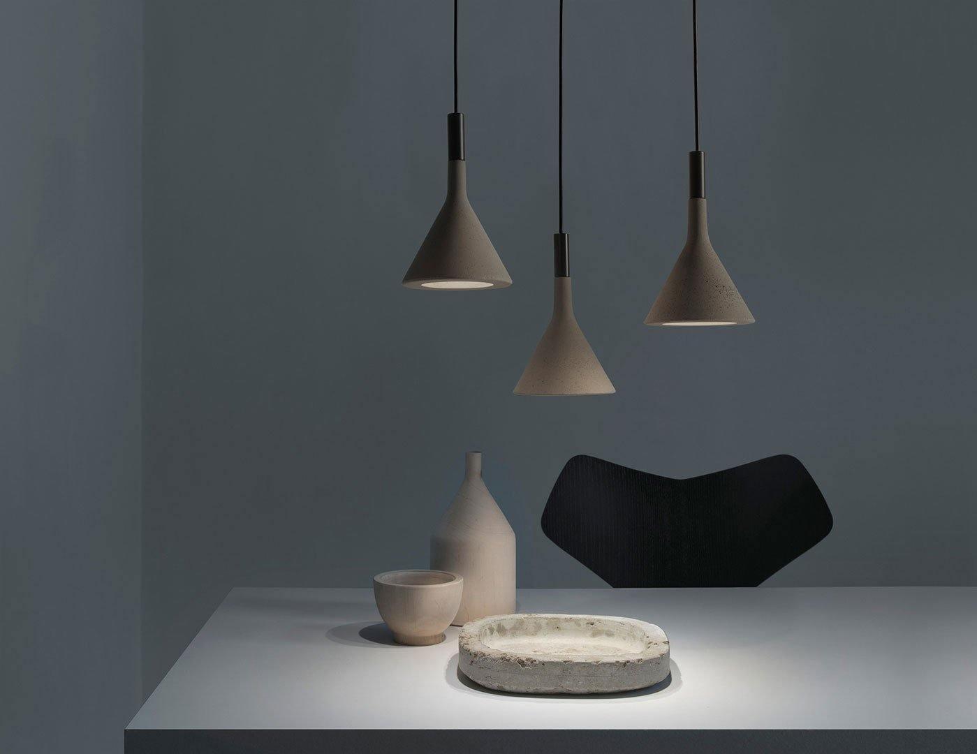 Modern Industrial Conical Concrete Pendant Light Minimalist Cement Drop Lamp for Kitchen and Dining