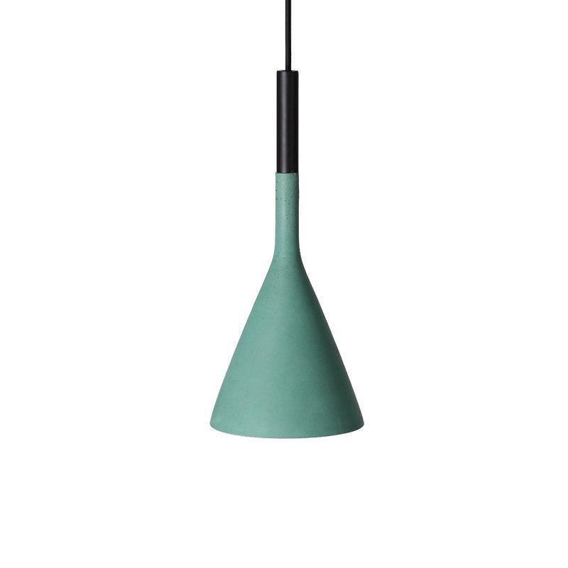 Modern Industrial Conical Concrete Pendant Light Minimalist Cement Drop Lamp for Kitchen and Dining