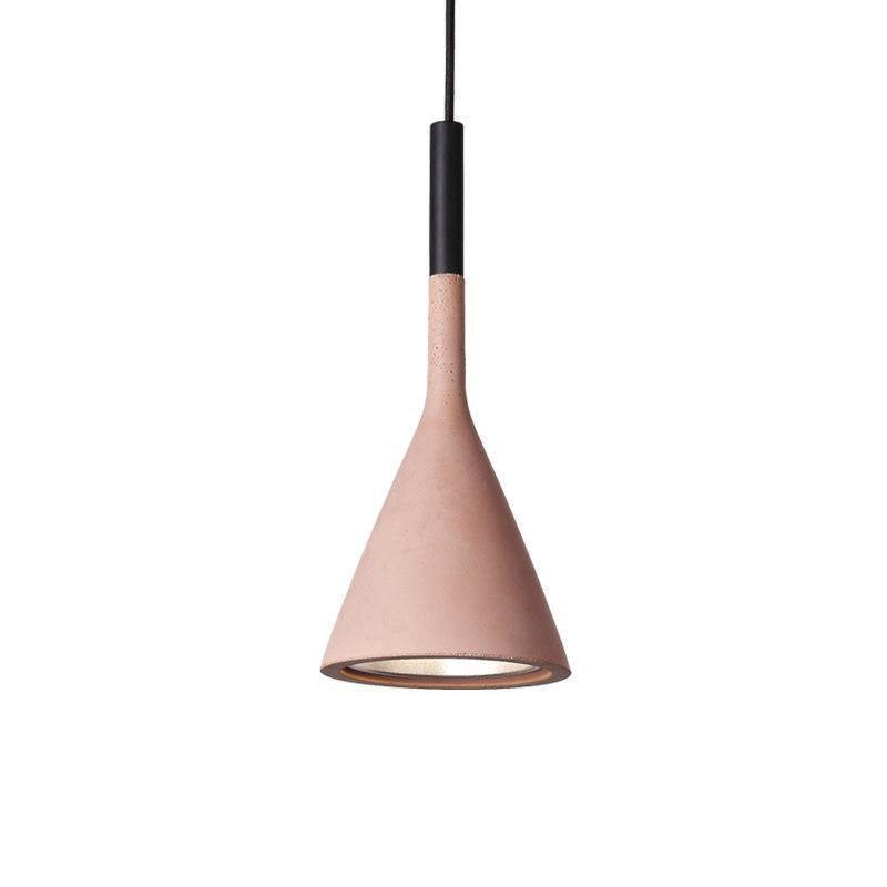 Modern Industrial Conical Concrete Pendant Light Minimalist Cement Drop Lamp for Kitchen and Dining
