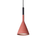 Modern Industrial Conical Concrete Pendant Light Minimalist Cement Drop Lamp for Kitchen and Dining