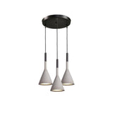 Modern Industrial Conical Concrete Pendant Light Minimalist Cement Drop Lamp for Kitchen and Dining