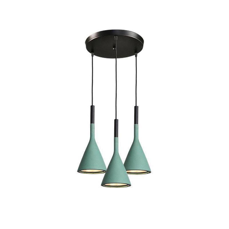 Modern Industrial Conical Concrete Pendant Light Minimalist Cement Drop Lamp for Kitchen and Dining