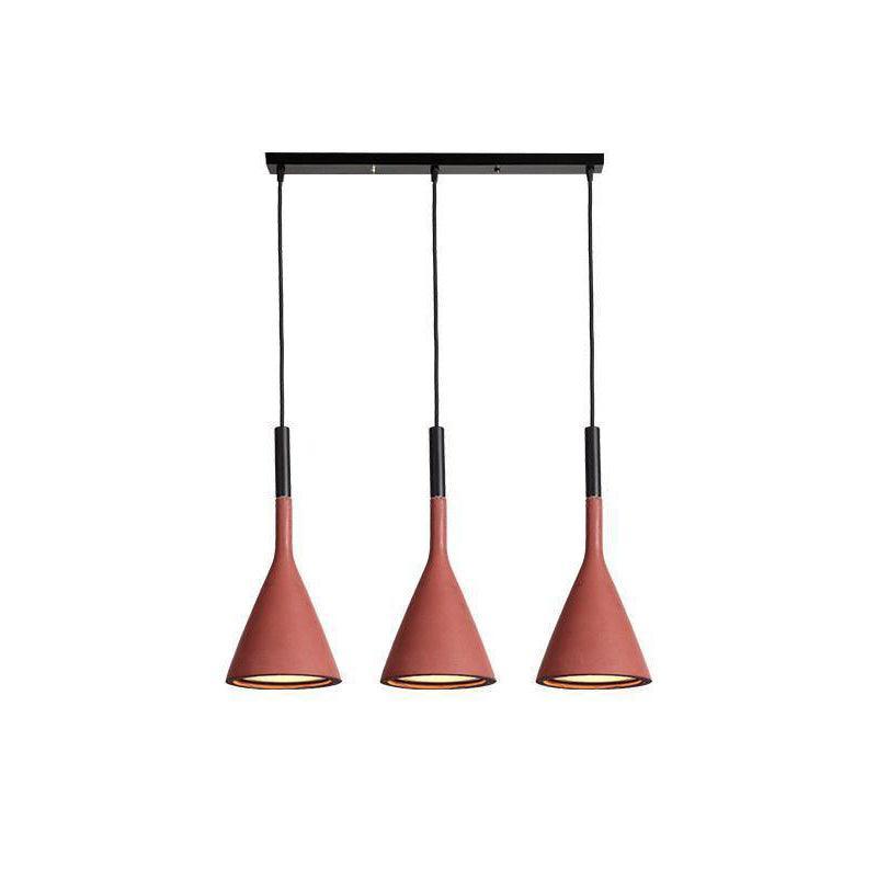 Modern Industrial Conical Concrete Pendant Light Minimalist Cement Drop Lamp for Kitchen and Dining