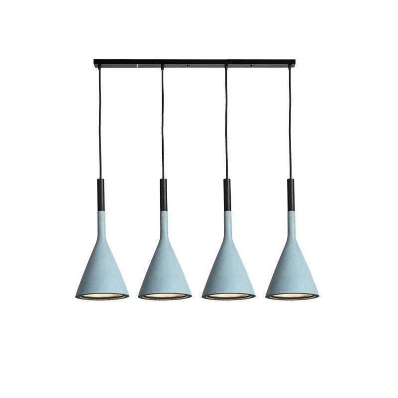 Modern Industrial Conical Concrete Pendant Light Minimalist Cement Drop Lamp for Kitchen and Dining