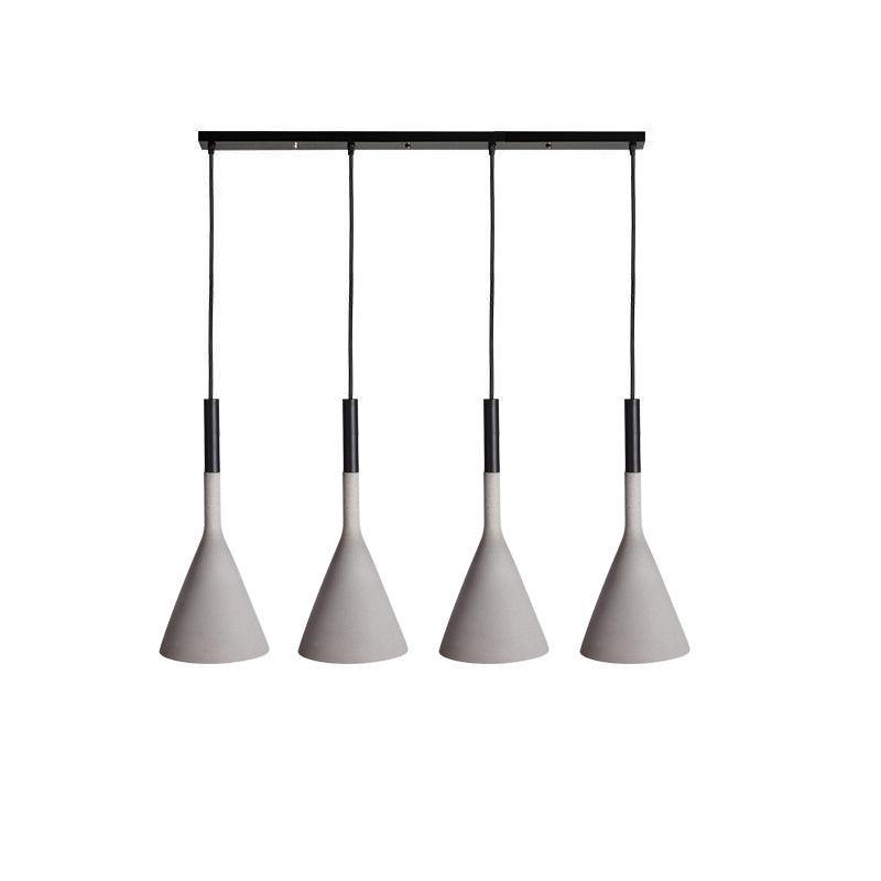 Modern Industrial Conical Concrete Pendant Light Minimalist Cement Drop Lamp for Kitchen and Dining