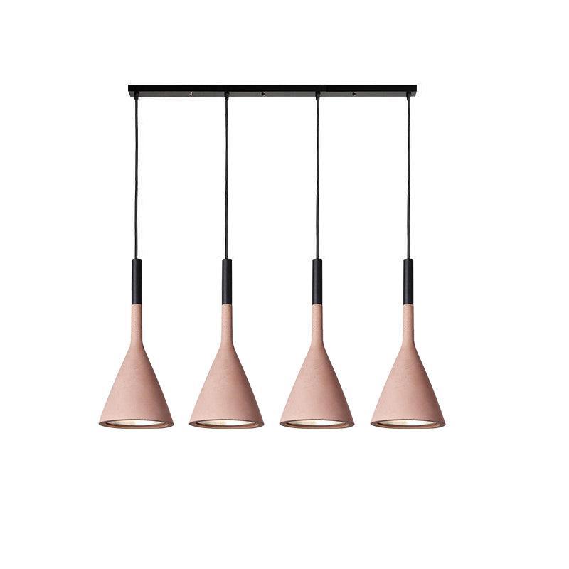 Modern Industrial Conical Concrete Pendant Light Minimalist Cement Drop Lamp for Kitchen and Dining