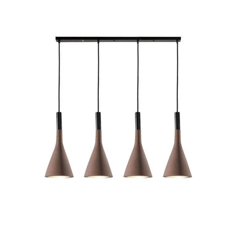 Modern Industrial Conical Concrete Pendant Light Minimalist Cement Drop Lamp for Kitchen and Dining