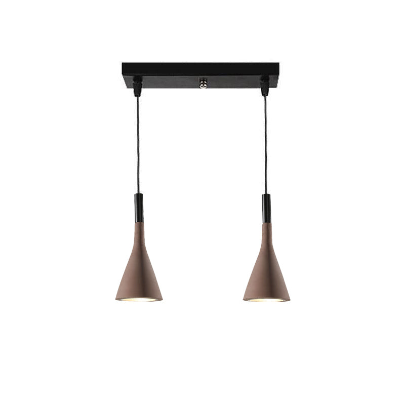 Modern Industrial Conical Concrete Pendant Light Minimalist Cement Drop Lamp for Kitchen and Dining