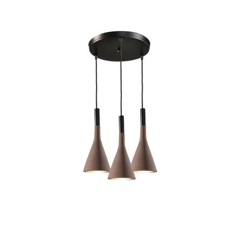 Modern Industrial Conical Concrete Pendant Light Minimalist Cement Drop Lamp for Kitchen and Dining